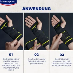 Sport Handgelenkbandage S/M | Schützende Sportbandage | Handgelenkschoner | Flexibel - Jetzt 20% mit dem Code hp20 sparen|Hansaplast Online