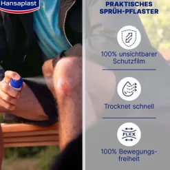 Zweite Haut Schutz | Wasserdichtes Sprüh-Pflaster | Flexible Sprühpflaster - Jetzt 20% mit dem Code hp20 sparen>Hansaplast Discount