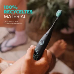 Schallzahnbürste Eco VIBE 3 Black-Mint | Set>happybrush New