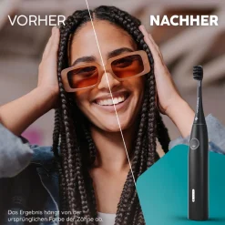 Schallzahnbürste ECO VIBE 3 AllBlack | Set>happybrush Best