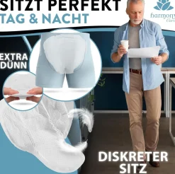 Harmony Care® Inkontinenzeinlagen für Männer - diskrete Einlagen bei Blasenschwäche für Herren| Discount