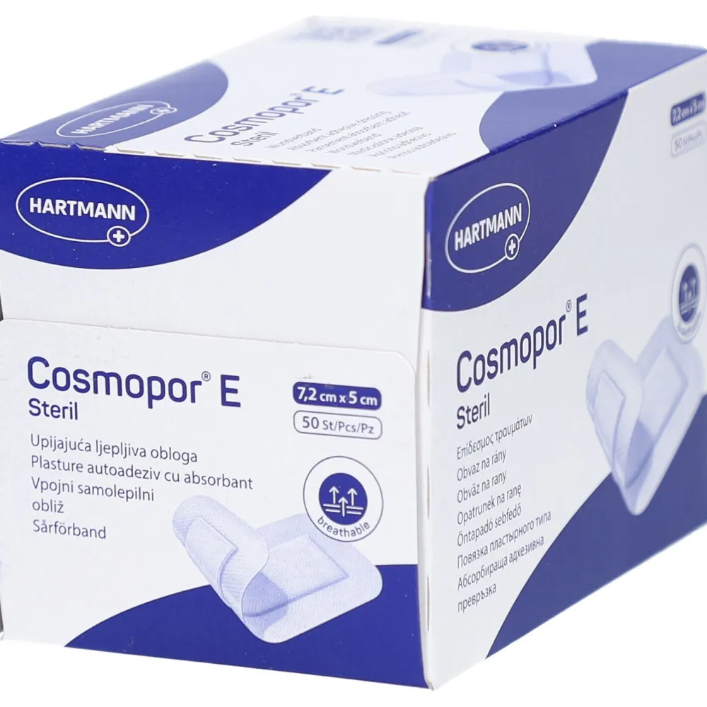 Hartmann ® E Wundpflaster steril 50 Stück 7,2 x 5 cm>Cosmopor