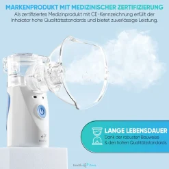 ® Inhalationsgerät – Tragbarer, Reisetauglicher Inhalator für Erwachsene & Kinder|Health Press New