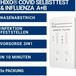 HIXO Covid-19 Corona & Influenza A+B Test 3in1| Best