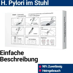 HIXO H. Pylori (Helicobacter Pylori) Schnelltest Stuhl| Hot