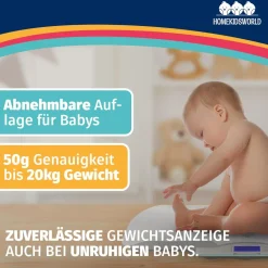 HomeKidsWorld  Kombi-Waage Baby & Erwachsene – digital & präzise|