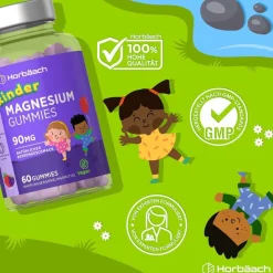 Horbaach Magnesium 90mg Gummibärchen für Kinder| Clearance