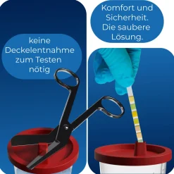 Horn Medical 10 Urinproben-Becher mit Schnappdeckel| Outlet