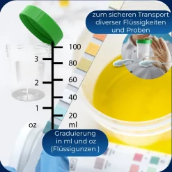 Horn Medical 10 Urinprobenbecher 125ml mit Schraubverschluss| Discount