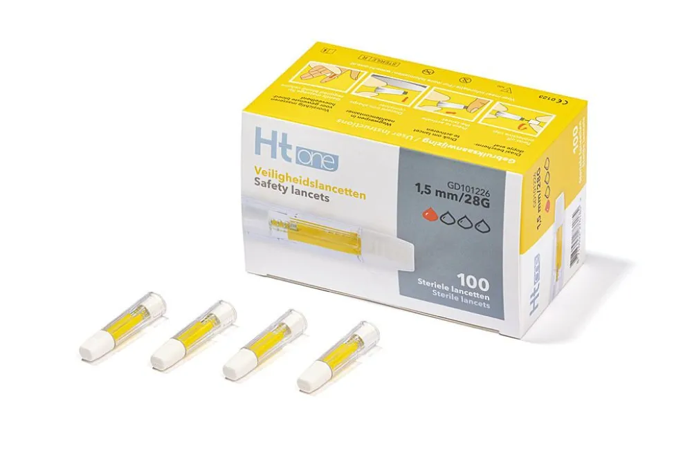 HT One Sicherheitslanzetten (1,5 mm) - 100 Stück>TESTER Discount