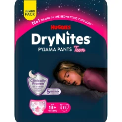 Huggies Nachtwindeln Mädchen ab 13 bis ca. 17 Jahre|DryNites Outlet