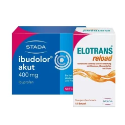 ibudolor® akut 400 mg Ibuprofen + Elotrans® reload – Veganes Trinkpulver> Sale