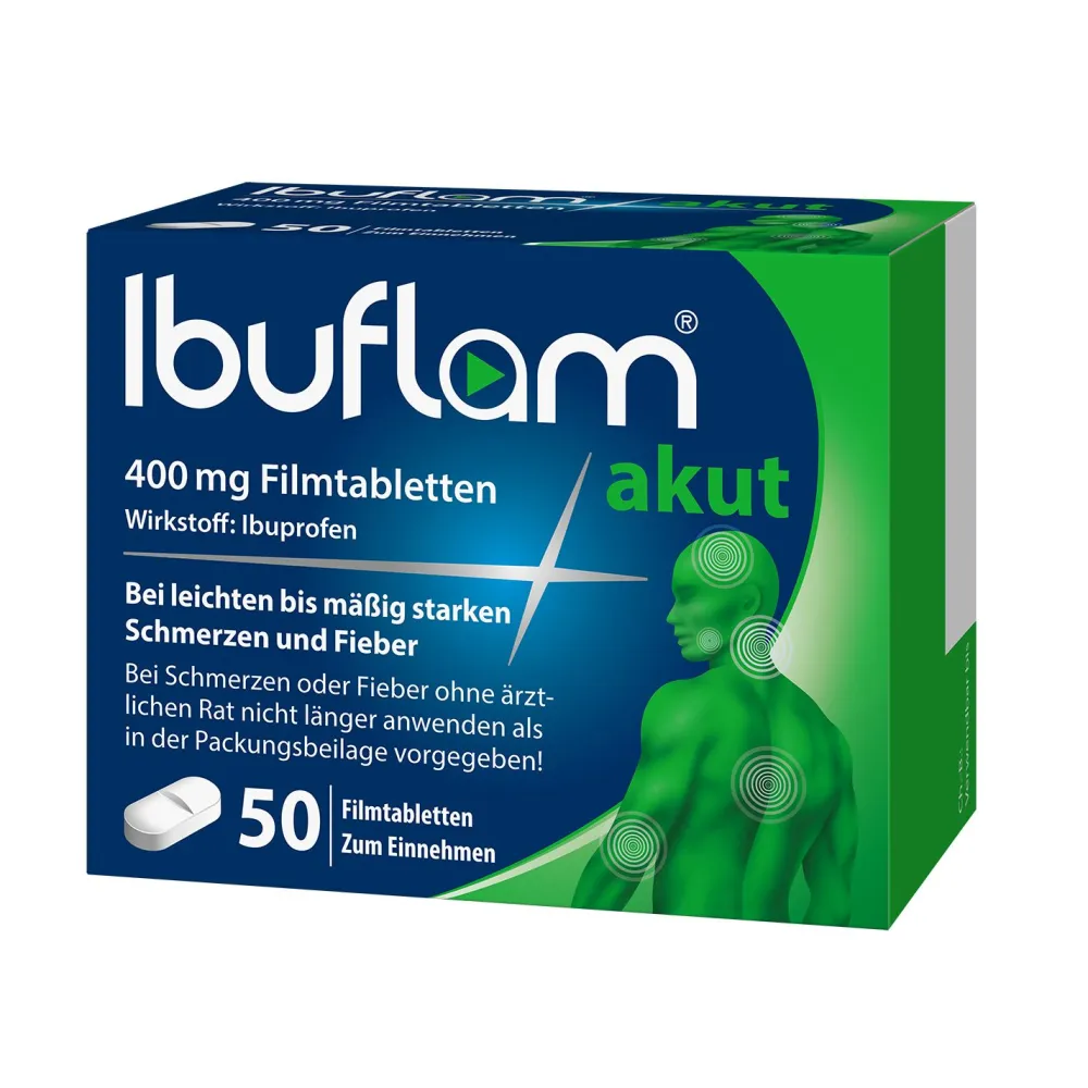 Ibuflam akut 400 mg | Bei Schmerzen & Fieber | Schnelle, langanhaltende Hilfe| Hot