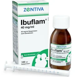 Ibuflam®40 mg/ml bei Fieber und leichten bis mäßig starken Schmerzen> Clearance
