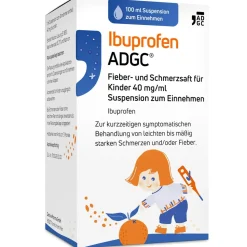 Ibuprofen ADGC® Fieber- und Schmerzsaft für Kinder mit Orangengeschmack> Hot