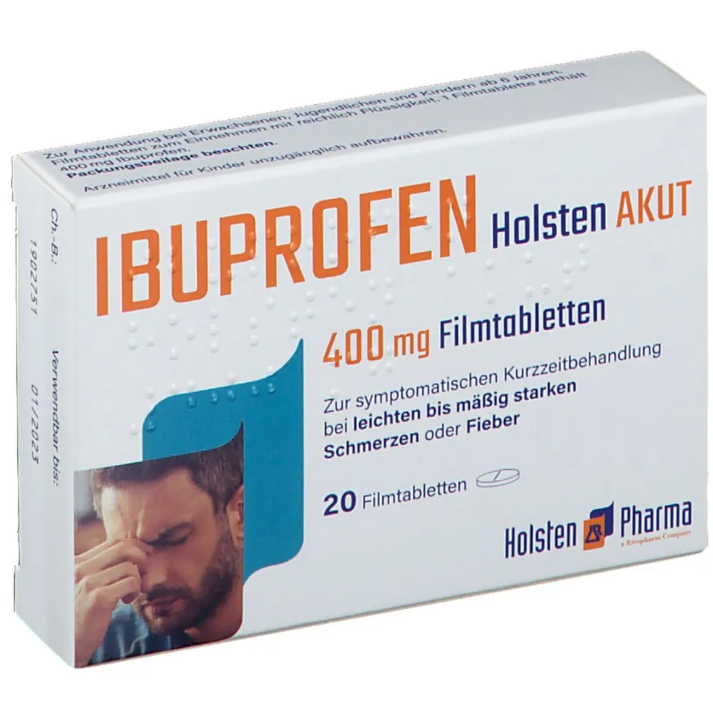 IBUPROFEN Holsten AKUT 400 mg Filmtabletten| Sale