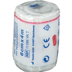 Idealbinde mit Klammer 6 cm x 4 m>