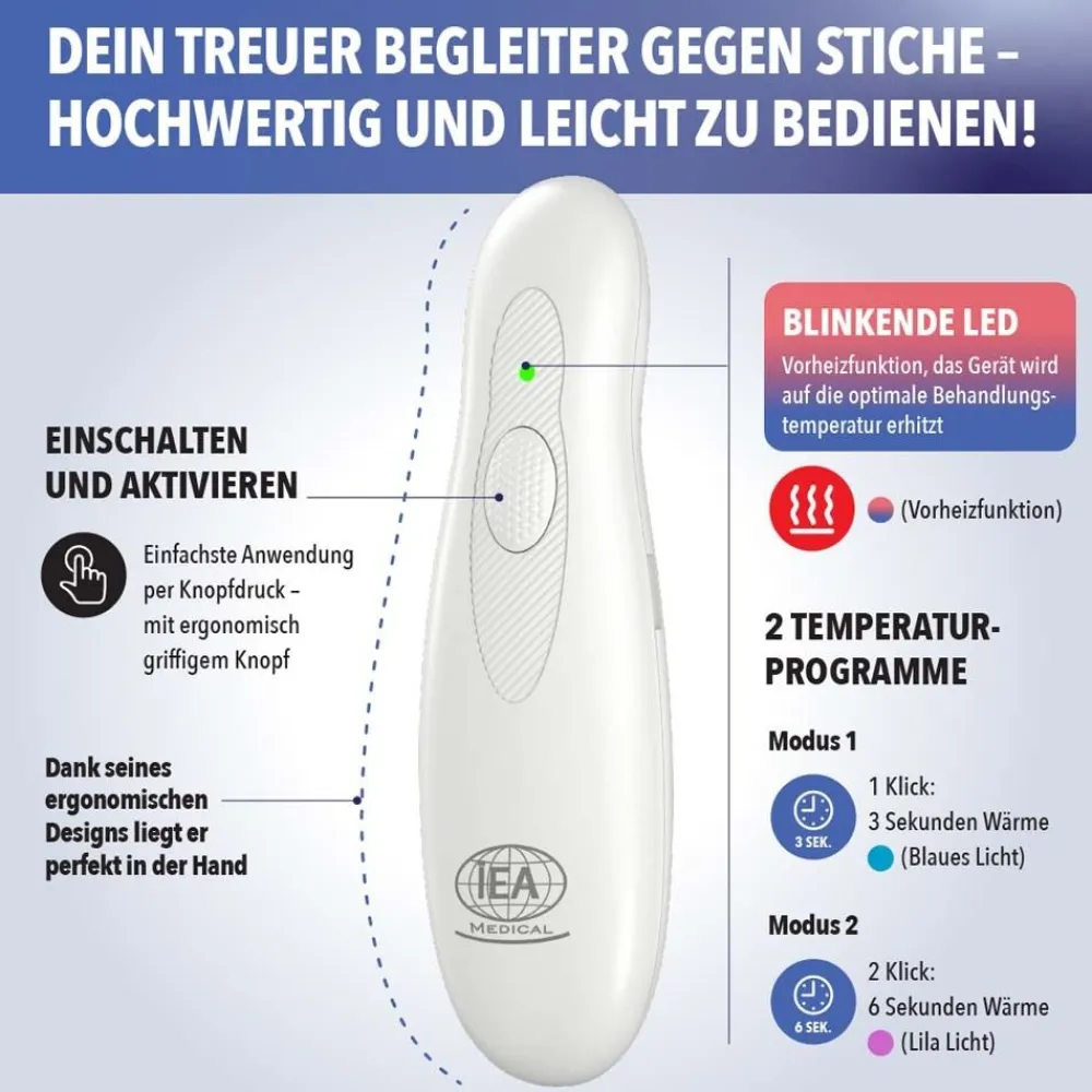 IEA Medical Mückenstich Hitzestift mit USB-C>