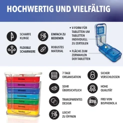 IEA Medical Medikamentenbox und Tablettenteiler Set| Outlet