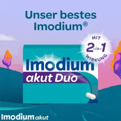 Imodium® akut Duo - und Simeticon bei akutem Durchfall mit Blähungen & Krämpfen|Loperamid Discount