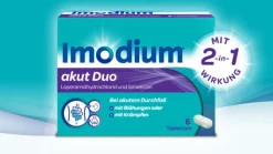 Imodium® akut Duo - und Simeticon bei akutem Durchfall mit Blähungen & Krämpfen|Loperamid Discount