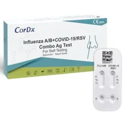 4 in 1 Kombi + Influenza A + B RSV Viren + Corona COVID-19 Schnelltest + BLT Desinfektionsgel>CorDx New
