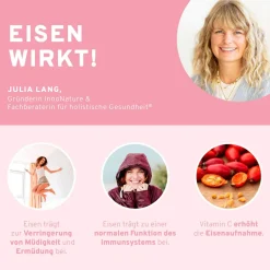Eisen + Vitamin C Kapseln | aus Curryblatt-Extrakt und Hagebutte-Extrakt|InnoNature New