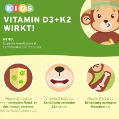 Vitamin D3+K2 Kids Tropfen, Orange | mit Vitamin D und Vitamin K | vegan|InnoNature