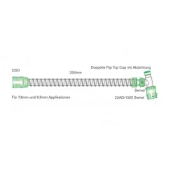 Intersurgical Smoothbore Gänsegurgel Doppel-Drehkonnektor, Flip-Top> Hot