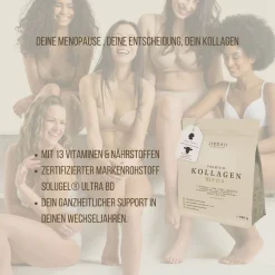 JIKOAII Kollagenpulver MENO - Kollagen mit Coenzym Q10, Zink, Spermidin & MSM - Menopausekomplex><noscript><img width=