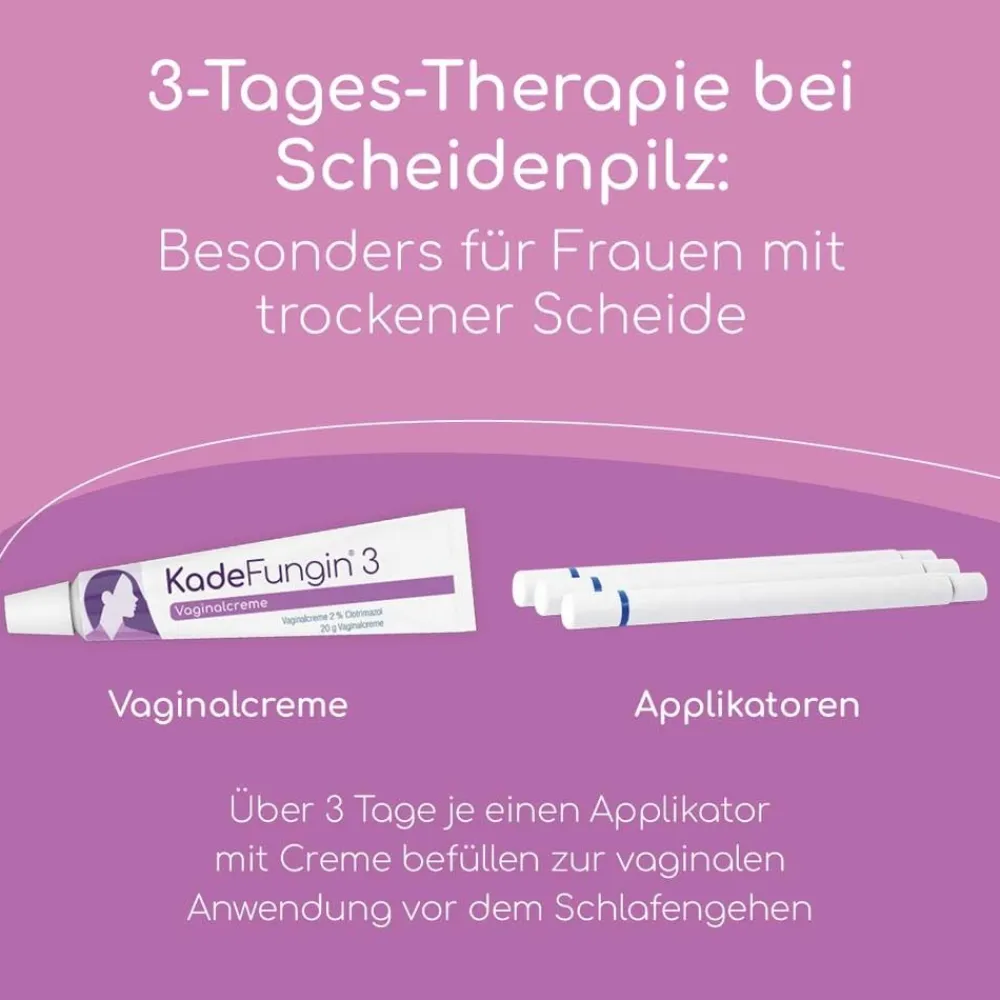 3 Vaginalcreme - bei Scheidenpilz, besonders für Frauen mit trockener Scheide>KadeFungin Sale
