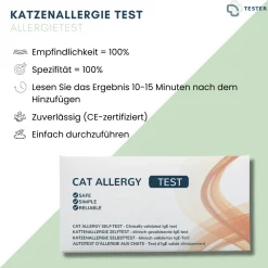 Katzenallergie Test - Katzenhaar Allergietest - Allergietest Katze für Zuhause - The>TESTER Clearance