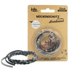 KDA® Mückschutzarmband PU-Leder mischgrau| Best