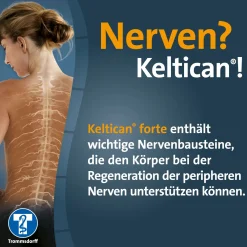 Keltican® forte Kapseln mit Uridinmonophosphat (UMP), Vitamin B12 und Folsäure zur Unterstützung der Nervenregeneration - Jetzt 10% mit dem Code dermapharm10 sparen*|Keltican forte Hot