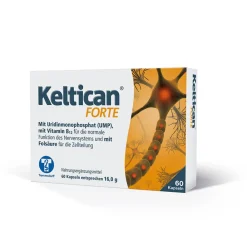 Keltican® forte Kapseln mit Uridinmonophosphat (UMP), Vitamin B12 und Folsäure zur Unterstützung der Nervenregeneration - Jetzt 10% mit dem Code dermapharm10 sparen*>Keltican forte Best