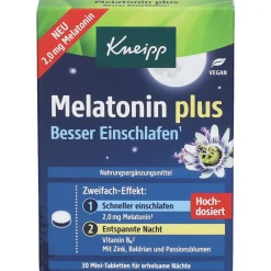 Kneipp Melatonin plus 2,0 mg – für besseres Einschlafen| Hot