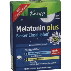 Kneipp Melatonin plus 2,0 mg – für besseres Einschlafen| Hot