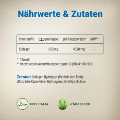 Kollagen Kapseln 4550mg pro Tagesdosis reine Collagen Hydrolisat Peptide von><noscript><img width=