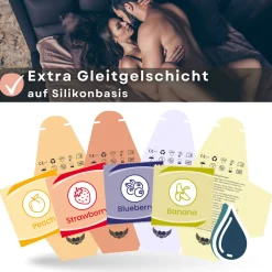 Kondome mit Geschmack Erdbeere, Banane, Pfirsich, Blaubeere -|LOVELYNESS Discount
