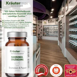 Kräutermax Bromelain und Papain Kapseln| Clearance