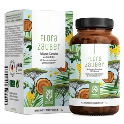 Kulturen Komplex 23 Bakterienstämme 60 vegane Kapseln magensaftresistent Florazauber ®|NATURTREU Clearance