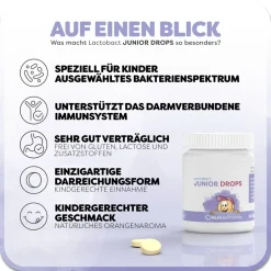 Lactobact JUNIOR DROPS, Darmaufbau für Kinder ab 3 Jahren| Sale