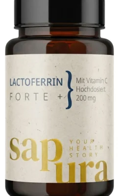 Lactoferrin Forte 200mg + 80mg Vitamin C | Hochdosiert  | Reinheit >97% SAPURA> Hot