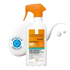 Anthelios Invisible Family Spray LSF 50+: Wasserfestes Sonnenspray ohne Dufstoffe für Kinder und Erwachsene|La Roche Posay