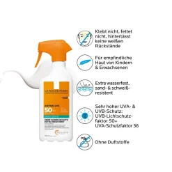 Anthelios Invisible Family Spray LSF 50+: Wasserfestes Sonnenspray ohne Dufstoffe für Kinder und Erwachsene|La Roche Posay