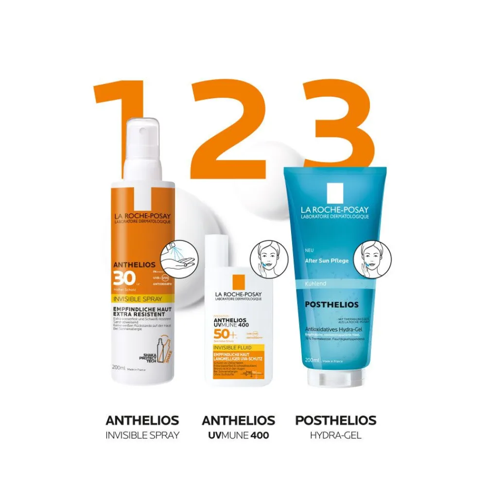 Anthelios Invisible Spray LSF 30 Sonnenspray Sonnenschutz bei zu Sonnenallergie neigende Haut>La Roche Posay New