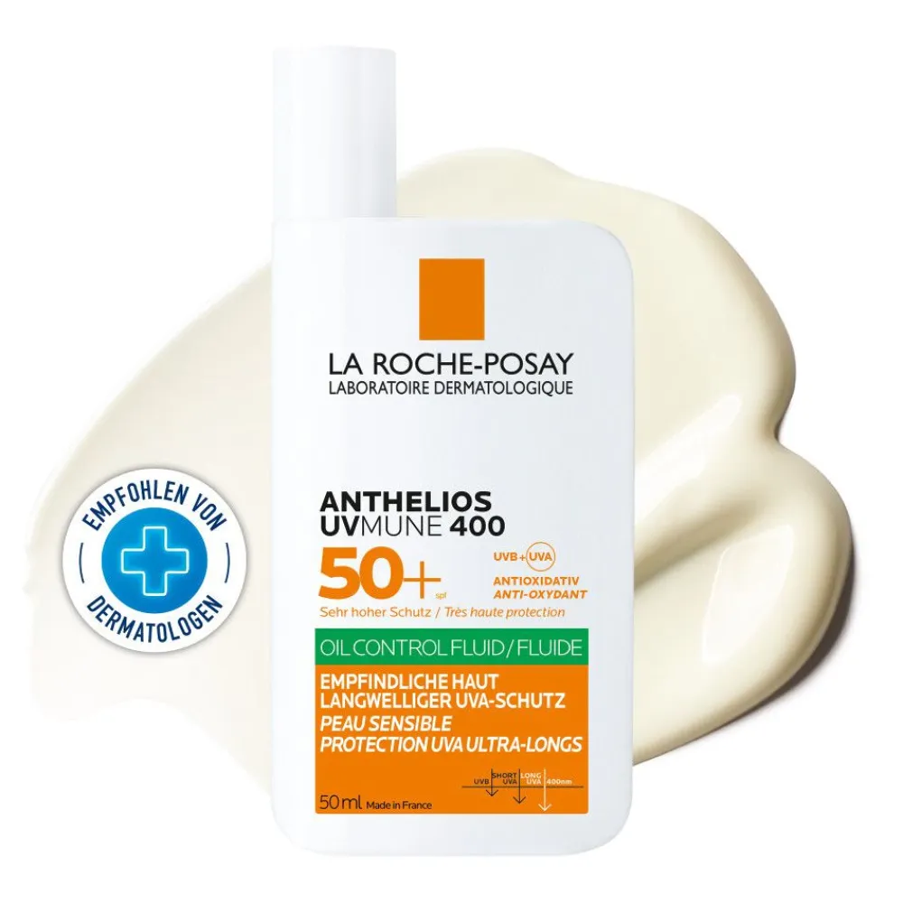 Anthelios UVMUNE 400 Oil Control Fluid Sonnenschutz für empfindliche Haut mit sehr hohem UV-Schutz LSF 50+. Für ölige Haut geeignet.>La Roche Posay Discount