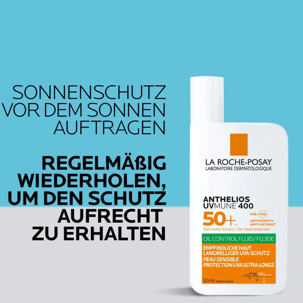 Anthelios UVMUNE 400 Oil Control Fluid Sonnenschutz für empfindliche Haut mit sehr hohem UV-Schutz LSF 50+. Für ölige Haut geeignet.>La Roche Posay Discount
