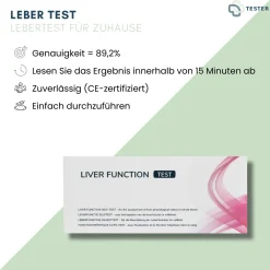 Leber Test (ALT & AST) - Lebertest für Zuhause - Leberwerte Selbsttest - Leberfunktion - The|TESTER Clearance