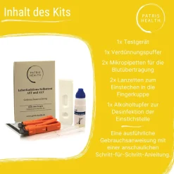Lebertest – Leberfunktions-Selbsttest, Bluttest für Zuhause – Patris Health®><noscript><img width=